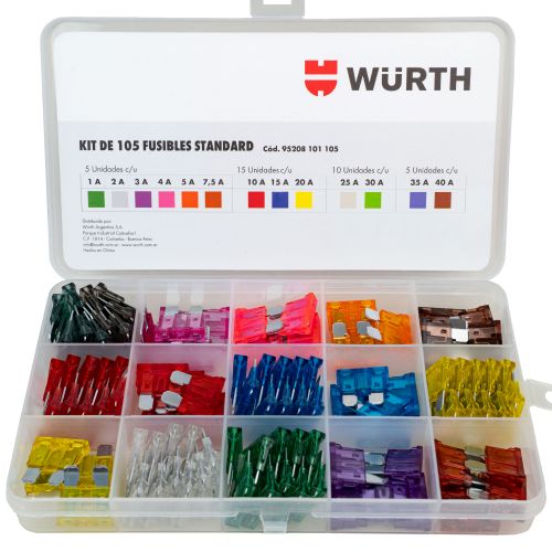 KIT DE 105 FUSIBLES FICHA STANDARD