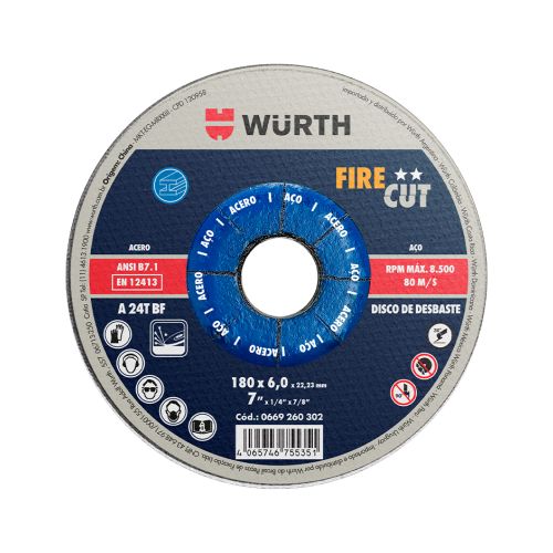 Disco Desbaste Firecut 180x6,0x22