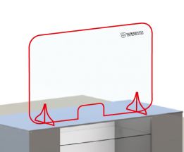 MAMPARA ACRILICA C/SOP. 600X1000X4MM