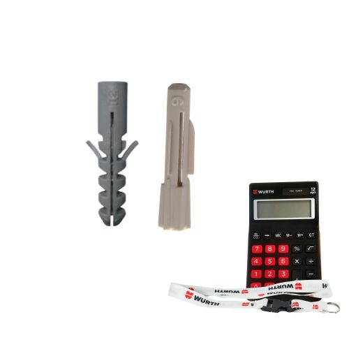  KIT  500 TARUGOS + LLAVERO Y CALCULADORA WURTH DE REGALO!                           