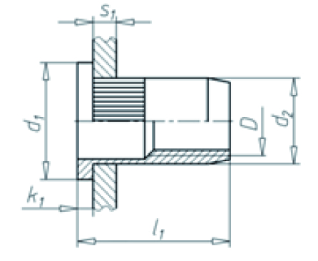 TUERCA REMACHABLE ACERO A2K 12MM 3